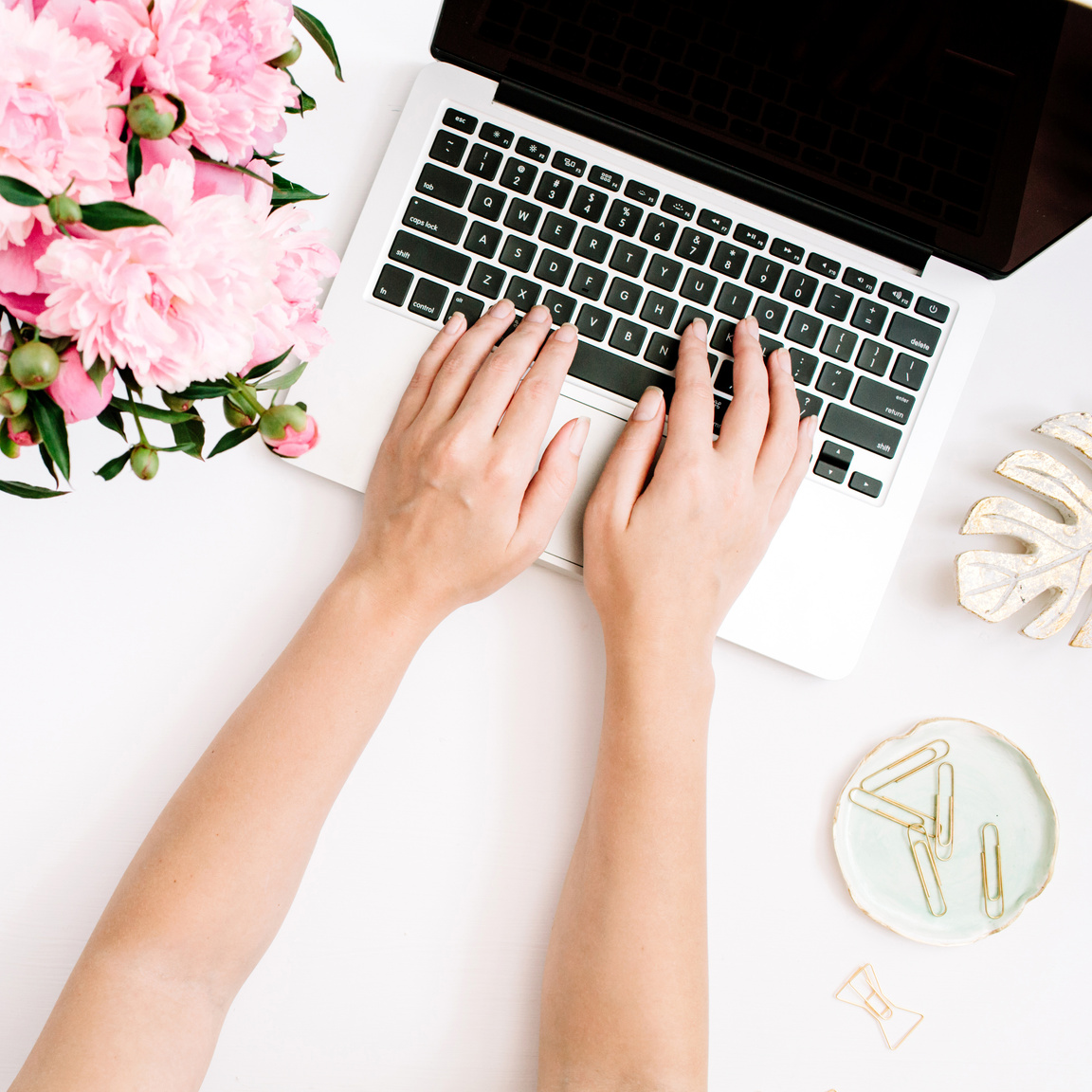 Flat Lay of Office Items 